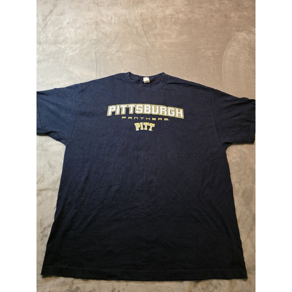 All Style Sports Pittsburgh Panthers  T Shirt Mens Large Blue NCAA College Tee